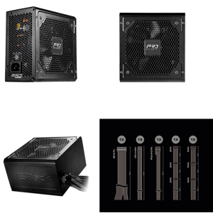 Fuente de alimentacion Asrock, 650W, ATX, 80 Plus Gold.