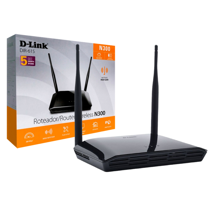ROUTER D-LINK WIRLES N DIR-615 1 WAN (10/100 BASE-TX) + 4 LAN (10/100 BASE-TX) / D-LINK