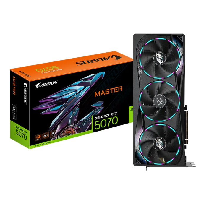 Tarjeta de Video Gigabyte AORUS GeForce RTX 5070 Master 12GB, GV-N5070AORUS M-12GD / GIGABYTE