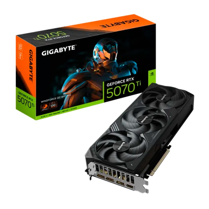 Tarjeta de Video Gigabyte GeForce RTX 5070 Ti WINDFORCE SFF 16GB, GV-N507TWF3-16GD 1.0 / GIGABYTE