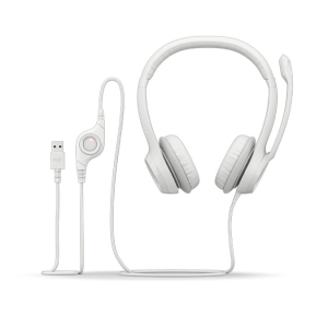 Audifonos con Microfono Logitech H390 USB Noise Cancelling White, 981-001285-P / LOGITECH