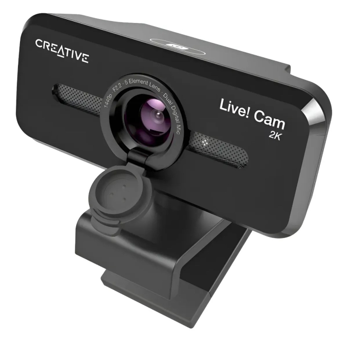 Camara Web Creative Live! Cam Sync V3 2K QHD USB-C Dual Mic Black, 73VF090000000 / CREATIVE