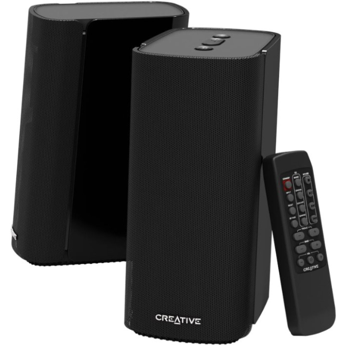Parlantes Creative Premium T100 2.0 Hi-Fi Bluetooth Black, 51MF1690AA000 / CREATIVE