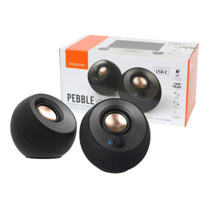 Parlantes Creative Pebble V2 2.0 USB-C 16W Black, 51MF1695AA000