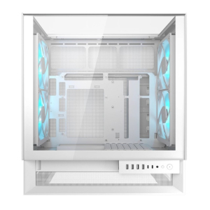 Case Cougar OmnyX Media Torre Blanco con Cristal Templado y 4 Ventiladores RGB de 160mm, CGR-2WA3W-RGB / Cougar