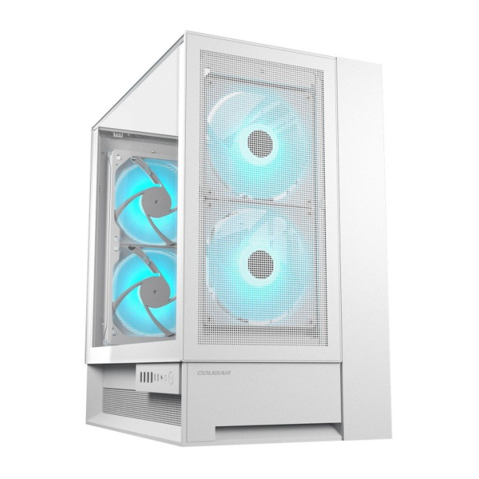 Case Cougar OmnyX Media Torre Blanco con Cristal Templado y 4 Ventiladores RGB de 160mm, CGR-2WA3W-RGB / Cougar
