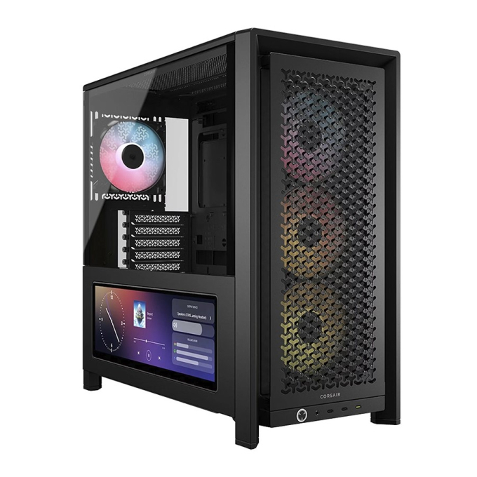 Case Corsair FRAME Media Torre Negro con Pantalla de 14.5pulgadas, Refrigeracion por Ventilador/Liquido, Vidrio templado / Corsair
