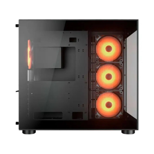 Case Cougar CGR-5KA1B-RGB Media Torre Negro con Cristal Templado y 4 Ventiladores RGB / Cougar