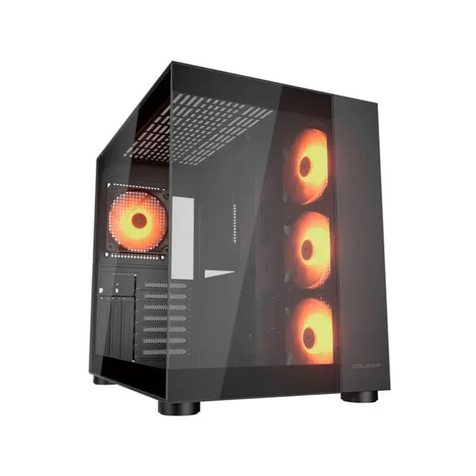 Case Cougar CGR-5KA1B-RGB Media Torre Negro con Cristal Templado y 4 Ventiladores RGB / Cougar