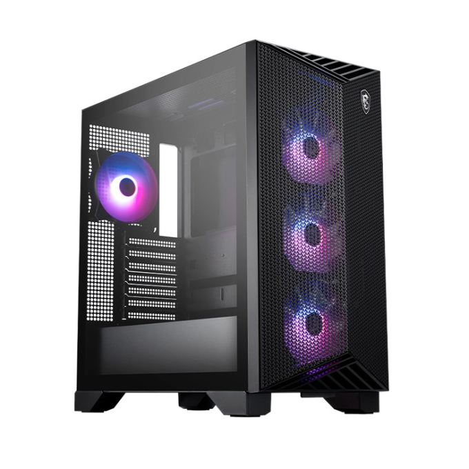 Case MSI MPG GUNGNIR 211R Airflow PZ Negro con Vidrio Templado y Ventiladores ARGB / MSI