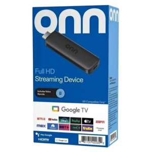 Adaptador Smart TV ONN Google TV Full HD con Bluetooth y Wi-Fi, BLUE BOX / ONN