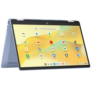 Laptop HP Chromebook X360 14B-CD0130WM 2-IN-1, Intel N100, Memoria RAM 4Gb, Almacenamiento 64Gb eMMC, Pantalla 14pulgadas 1366x768 TOUCHSCREEN, Chrome OS, azul cielo / HP