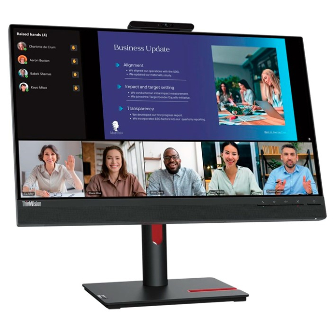 Monitor Lenovo ThinkVision T24v-30 23.8pulgadas Full HD IPS HDMI DisplayPort VGA, Color Raven Black / Lenovo