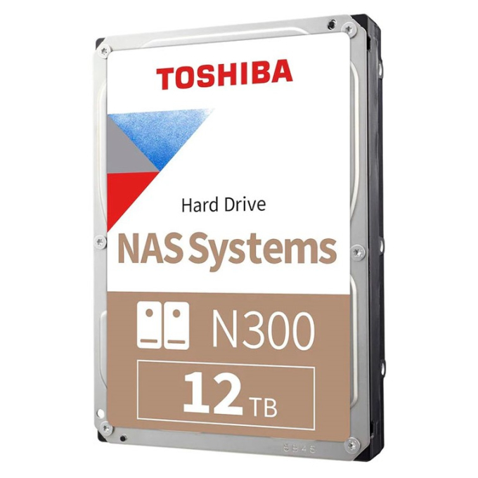 Disco Duro Toshiba N300 12TB 3.5pulgadas SATA 7200RPM CMR para NAS y Servidores, 7200rpm, 281MB/s / Toshiba
