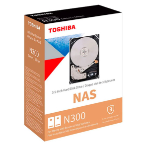 Disco Duro Toshiba N300 8TB 3.5pulgadas SATA 7200RPM CMR para NAS y Servidores, 281MB/s, 512e Formato, HDWG780XZSTA / Toshiba
