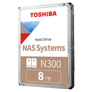 Disco Duro Toshiba N300 8TB 3.5 SATA 7200RPM CMR para NAS y Servidores, 281MB/s, 512e Formato, HDWG780XZSTA