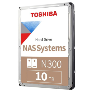 Disco Duro Toshiba N300 10TB 3.5 SATA 7200RPM CMR para NAS y Servidores, 512e Formato, 281MB/s