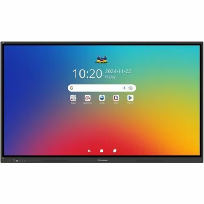 ViewSonic ViewBoard IFP6534 1651mm 4K UHD LCD Pantalla de colaboracion - 8GB DDR4 SDRAM - Pantalla Tactil - 16:9 Relacion de aspecto - 3840 x 2160 - Direct LED - 350cd/m² - 2160p - USB - HDMI - VGA - Android 14 / ViewSonic