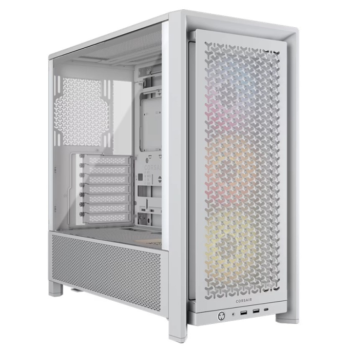 Case Corsair FRAME Mid Tower con Vidrio Templado, Refrigeracion por Ventilador y Liquido, 3x120 mm Fan(s) Installed, Blanco / Corsair