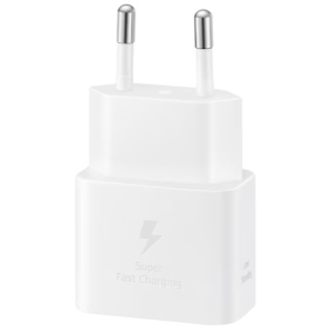 Cargador Samsung 25W USB Tipo C con Cable 1m Blanco, 120 V AC, 230 V / Samsung