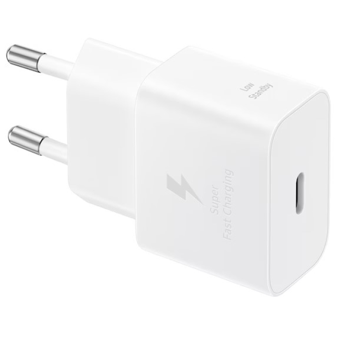 Cargador Samsung 25W USB Tipo C con Cable 1m Blanco, 120 V AC, 230 V / Samsung