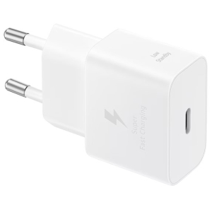 Cargador Samsung 25W USB Tipo C con Cable 1m Blanco, 120 V AC, 230 V / Samsung