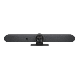 Camara de Videoconferencia Logitech Rally Bar 4K con IA, Microfono y Altavoz Integrados, 3840x2160, LAN inalambrica, Red (RJ-45), 90? ?ngulo, Grafito