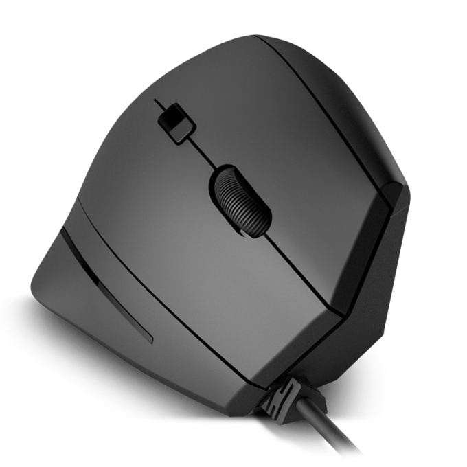 Mouse con cable USB Klip Xtreme, Color Negro, Ultra ergonomico, KMO-505 / Klip Xtreme