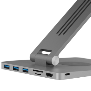 Soporte para Laptop Klip Xtreme con Estacion de 9 acoplamientos y plataforma de carga inalambrica KDA-500 / Klip Xtreme