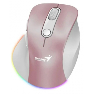 Mouse Genius Ergo 9000S Pro Recargable Dual Wireless/Bluetooth 6 Botones Silenciosos RGB Rosa, 31030039403 / GENIUS