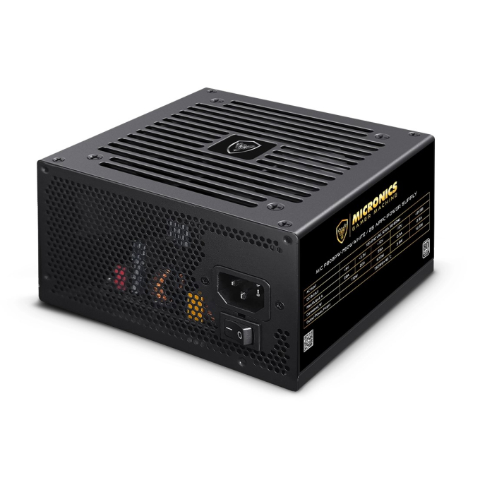 Fuente de Poder ATX Micronics P80BPW 750W APFC 80 Plus White / Micronics