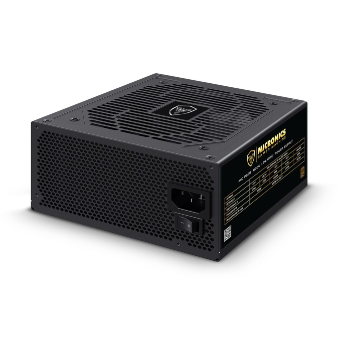 Fuente de Poder ATX Micronics P80B 600W APFC 80 Plus Bronze / Micronics