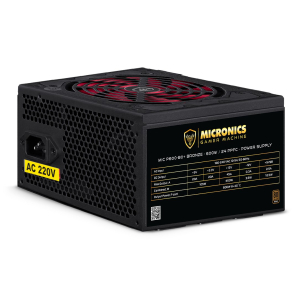 Fuente de Poder ATX Micronics P600-80 600W PPFC 80 Plus Bronze