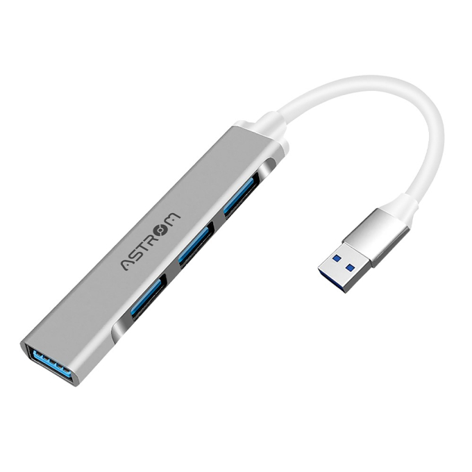 Hub USB Astrom H2331 4 en 1 con 1 Puerto USB 3.0 y 3 Puertos USB 2.0 / Astrom