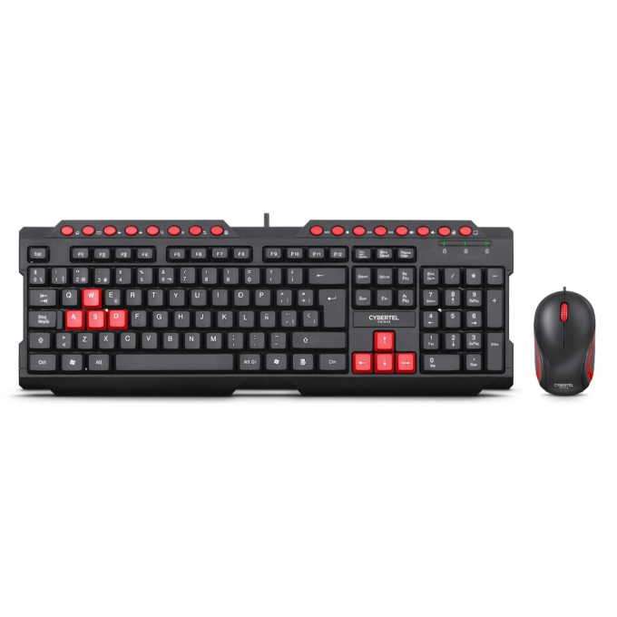 Kit Teclado + Mouse USB Cybertel Prince T2000+ Negro / Cybertel