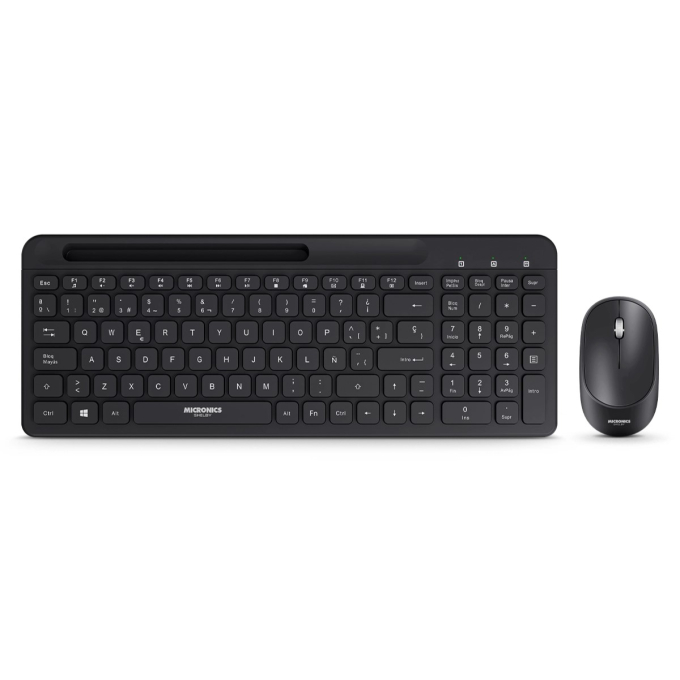 Kit Teclado y Mouse Inalambricos Recargables Micronics Shelby WT805 / Micronics