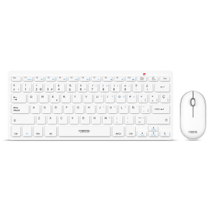 Kit Teclado y Mouse Inalambricos Cybertel Evolution White WT801 Blanco