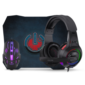 Kit Gamer 3 en 1 Enkore Bravio ENT G1000NB con Auricular, Mouse y Mouse Pad