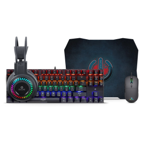 Kit Gamer Enkore Falcon ENT G2000-4 con Teclado, Mouse, Audifonos con microfono y Mouse Pad