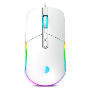 Kit Gamer Cybertel Striker White CBX GT1802W con Teclado Mecanico Rainbow Blanco, Mouse RGB Blanco y Mouse Pad / Cybertel