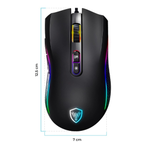 Mouse Gamer Micronics Kripton GM800 USB RGB 12800 DPI 7 Botones / Micronics