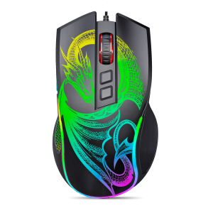 Mouse Gamer Micronics Dragon GM805 USB RGB 12800 DPI 7 Botones