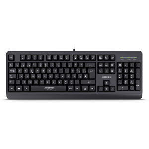 Teclado Multimedia Micronics Norton Black K608 USB LED