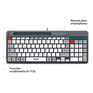 Teclado Multimedia Micronics Quantum+ K600+ / Micronics