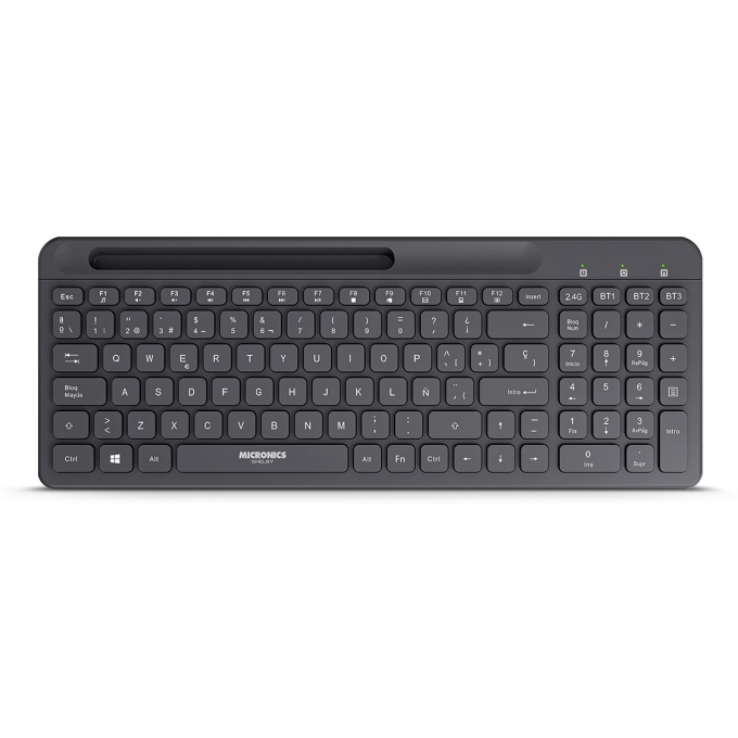 Teclado Multimedia Inalambrico Micronics Shelby K605-3M Bluetooth Recargable / Micronics