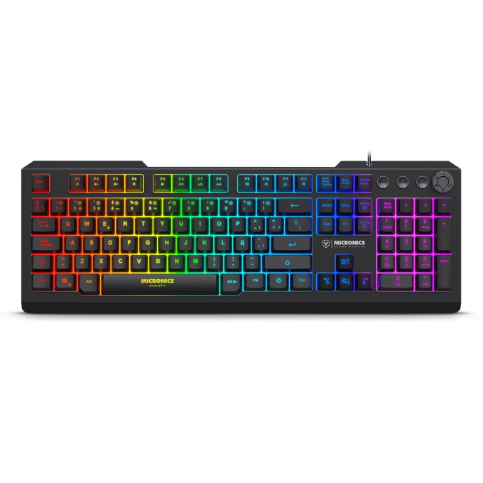 Teclado Gamer Micronics Avanty Black K710-R RGB Negro / Micronics