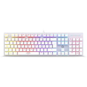 Teclado Gamer Mecanico Enkore Patriot+ ENK1013W+ USB Blanco