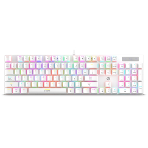 Teclado Gamer Mecanico Enkore Royale ENK1003W White RGB USB