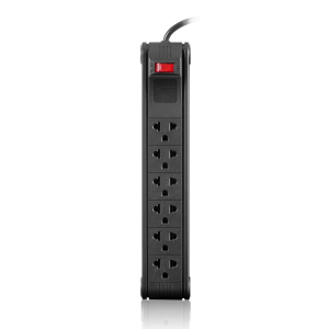Supresor de Picos Power Lite Office 6+ PLI557 Antiflama 6 Tomas Mixtas 1.2 m