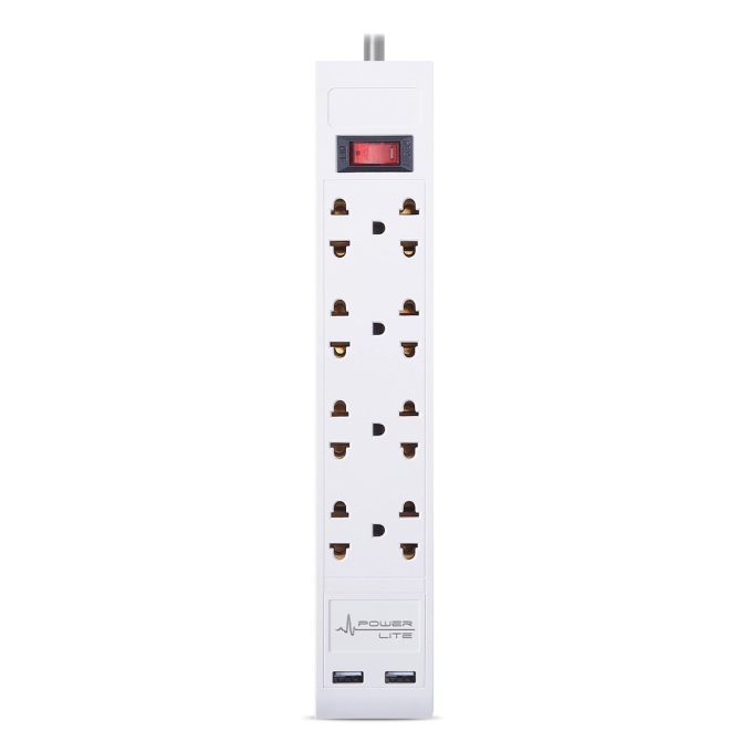 Supresor de Picos Power Lite Future PLI5708U 8 Tomas con Cable 1.2 m / Power Lite